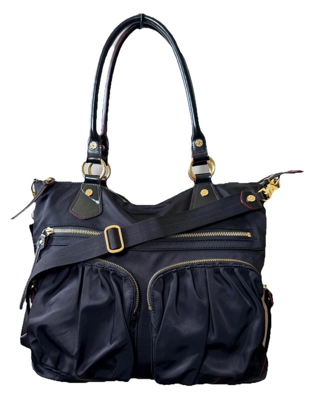 MZ Wallace Large Nylon Tote Shoulder Bag Crossbody Bag Lightweight Black